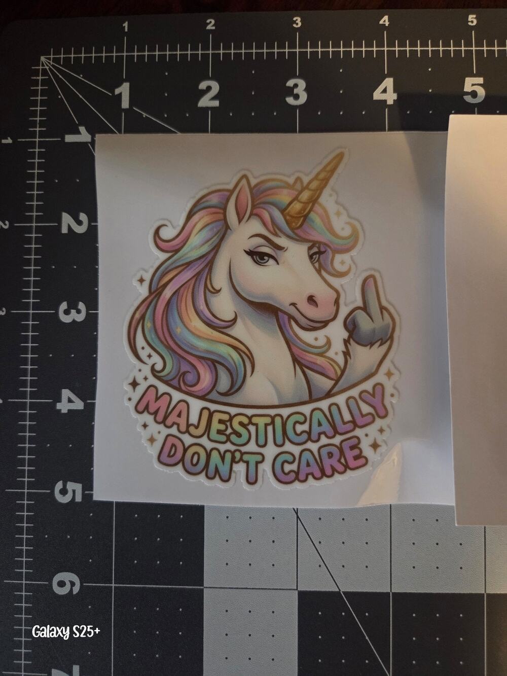 Dont care unicorn sticker decal